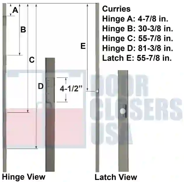 Curries 8 Foot Hinge Lock Location