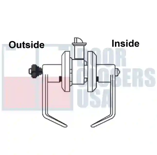 Entry<br> Entry (F109) - for entrance, general home, or office doors. Key outside with push button inside.