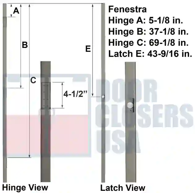 Fenestra 7 Foot Hinge Lock Location
