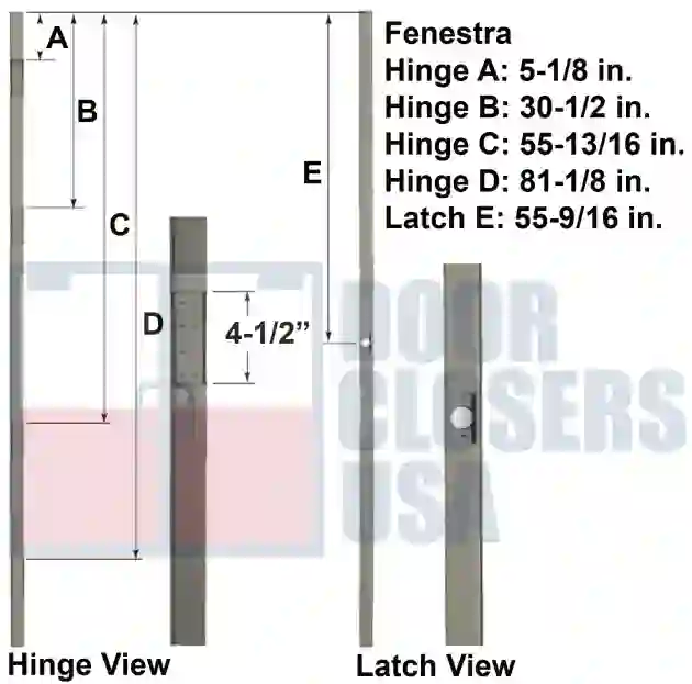 Fenestra 8 Foot Hinge Lock Location