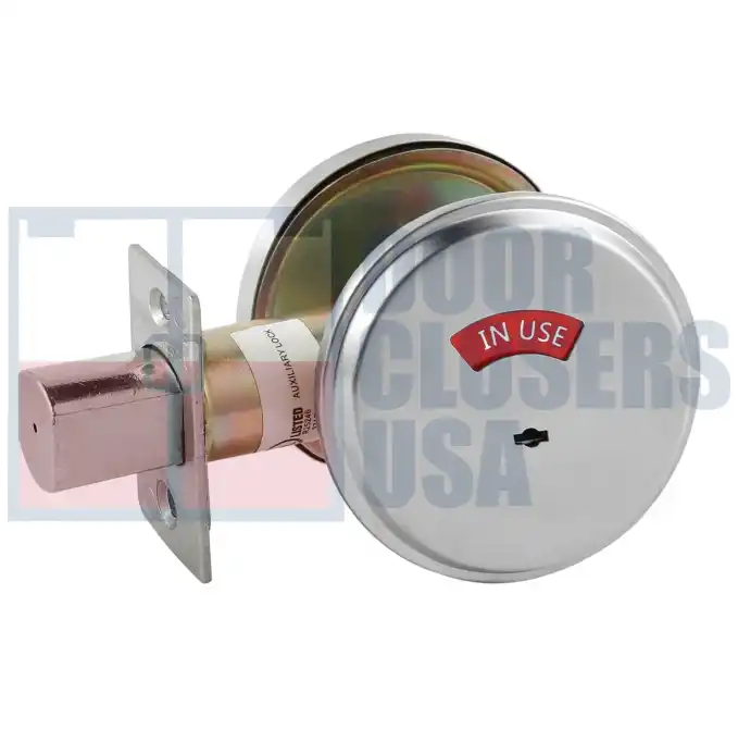 Indicator<br> Indicator - outside displaying "IN USE" or "VACANT" and inside thumbturn