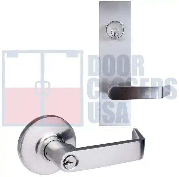 Night Latch (Storeroom)<br> Night Latch/Storeroom (F09) - key unlocks lever; key removable when locked