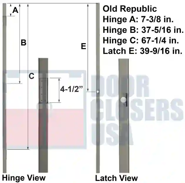 Old Republic 6 Foot 8 Inch Hinge Lock Location