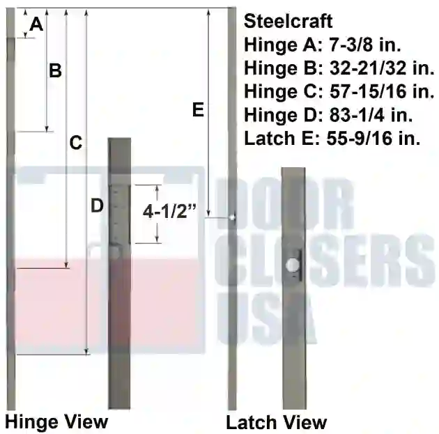 Steelcraft 8 Foot Hinge Lock Location