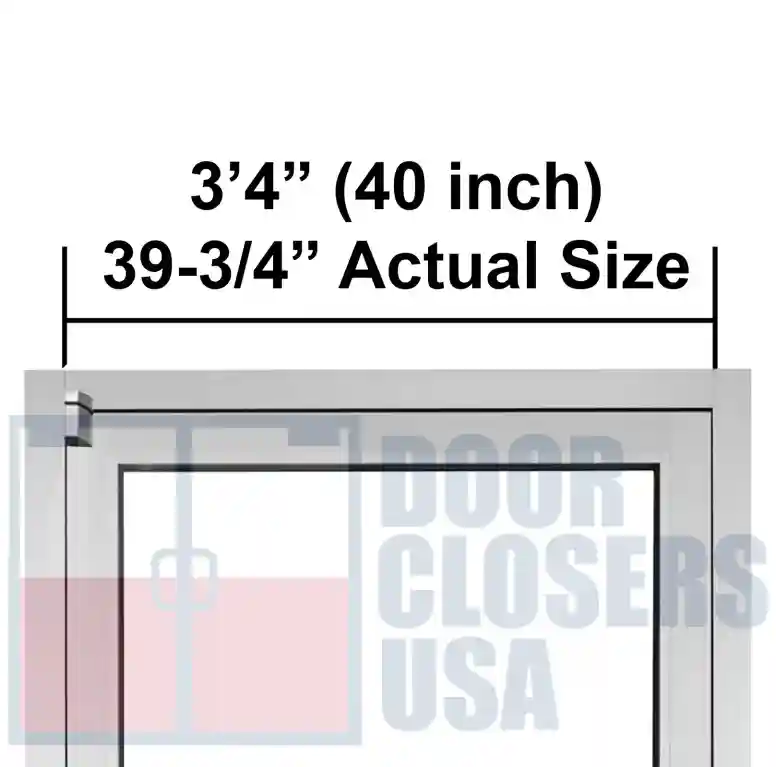 3’-4” Door Width, 39-3/4” Actual Size
