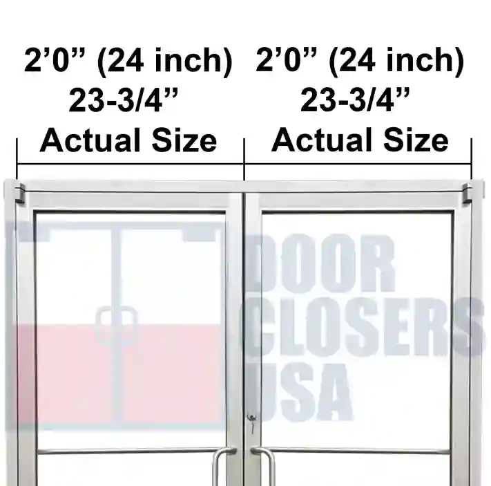 A.	4’-0” Double Door Width, 23-3/4” Actual Size Doors