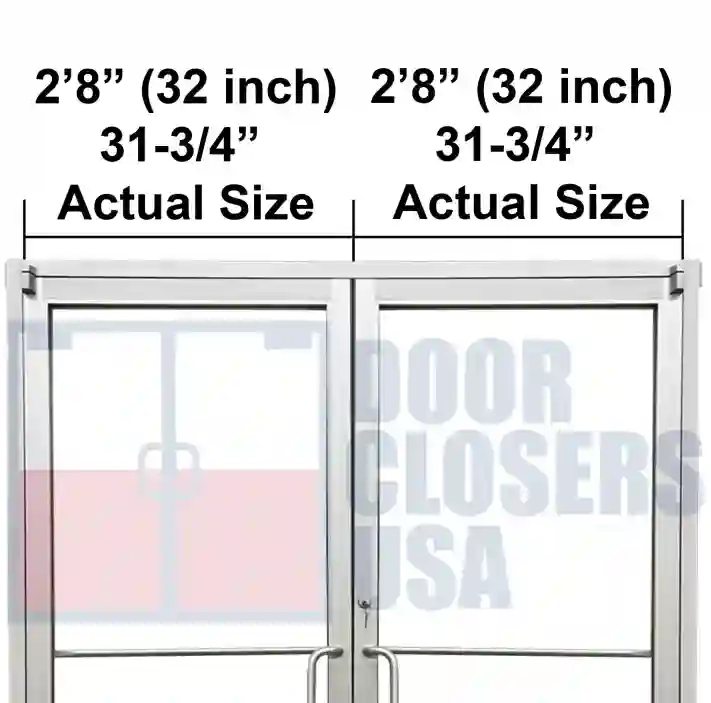 D.	5’-4” Double Door Width, 31-3/4” Actual Size Doors