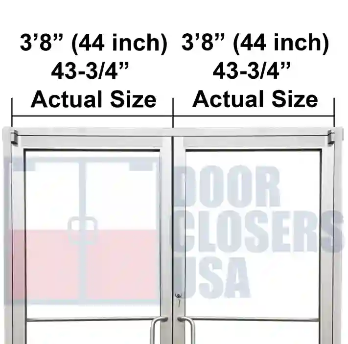 I.	7’-4” Double Door Width, 43-3/4” Actual Size Doors