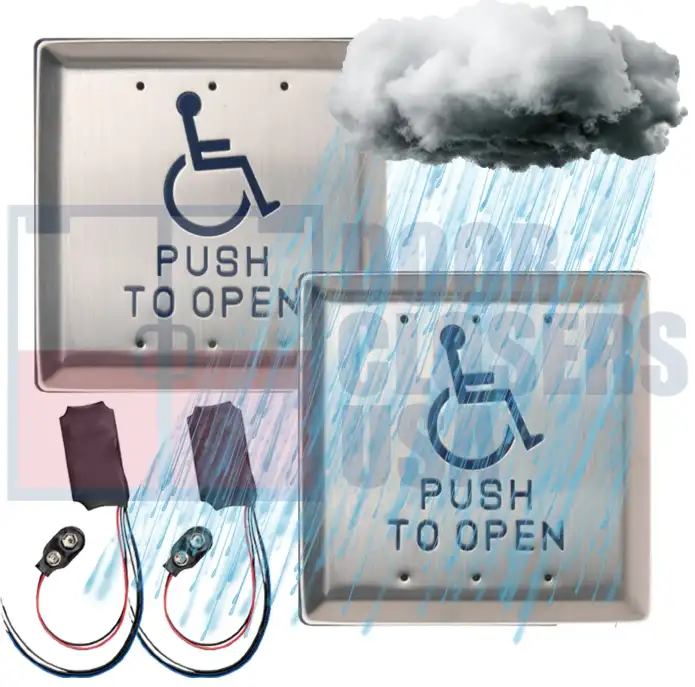 Include (2) Wireless Weatherpoof Handicap Buttons