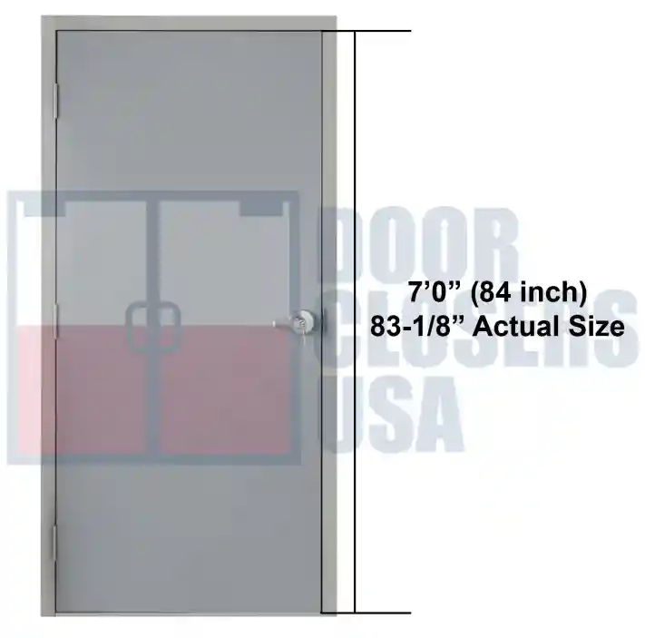 7'0"  (84 inch) 83-1/8" Actual Size