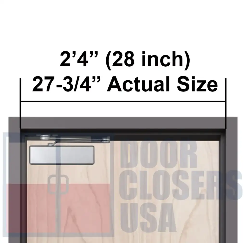 2'4" (28 inch)<br>Actual Width 27-3/4"