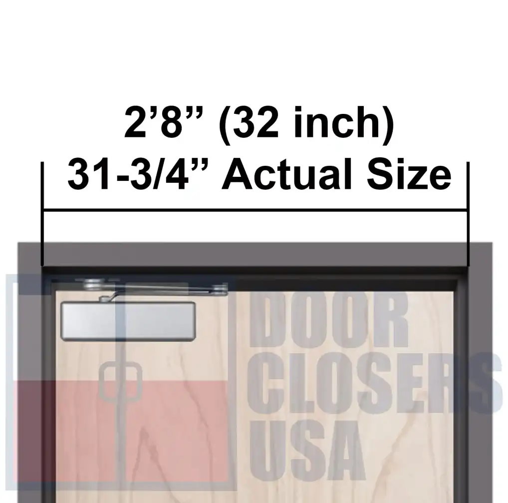 2'8" (32 inch)<br>Actual Width 31-3/4"