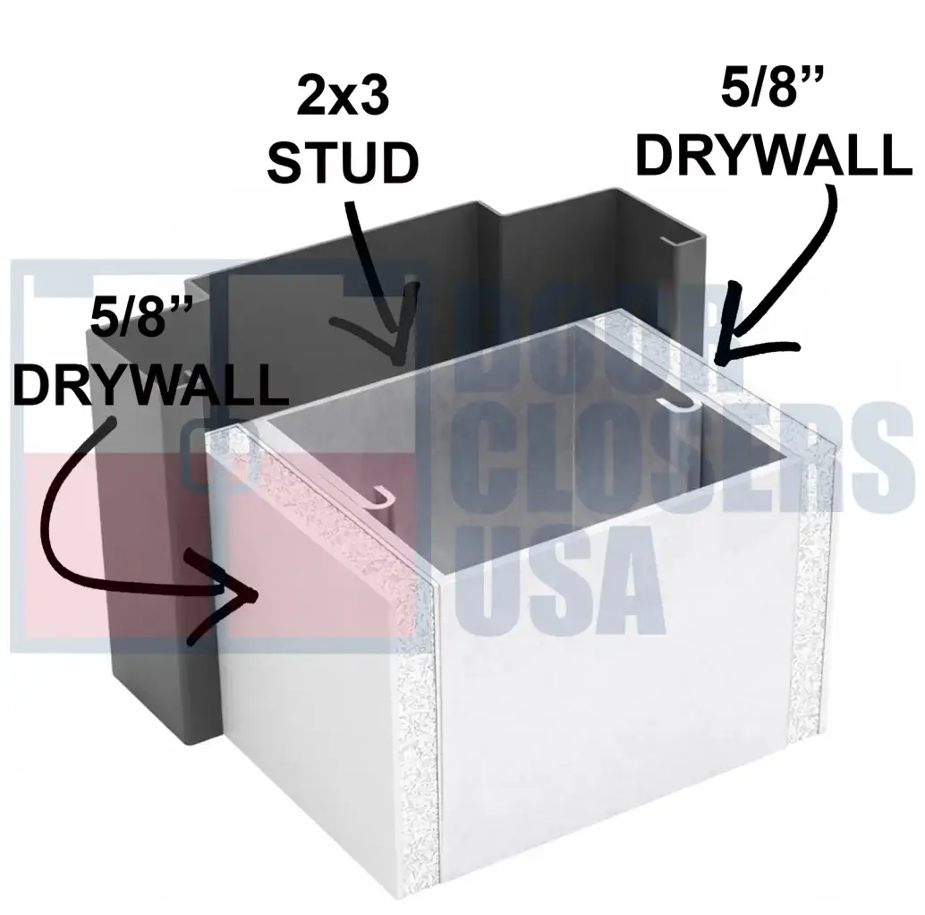 3-3/4 (w/ wood stud)