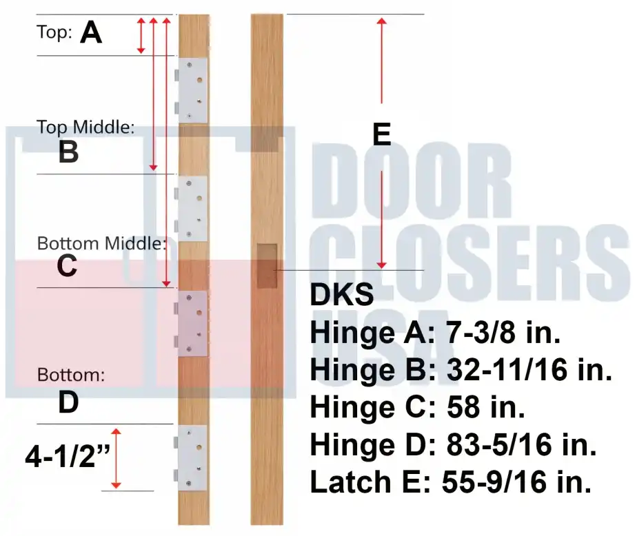 DKS 96 inch hinge locations