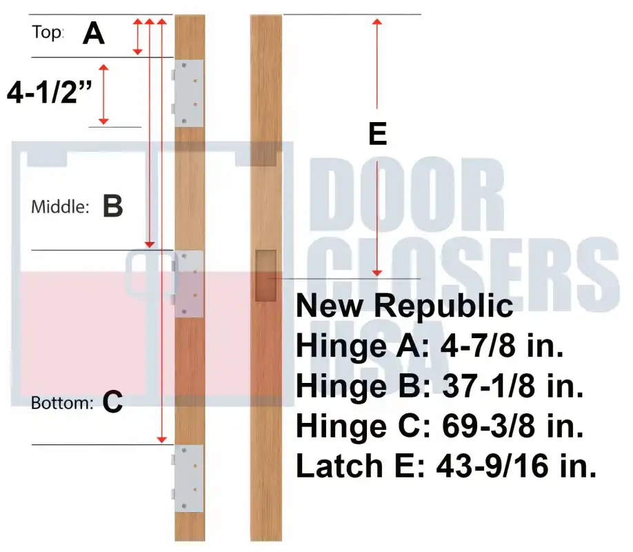 New Republic 84 inch hinge locations