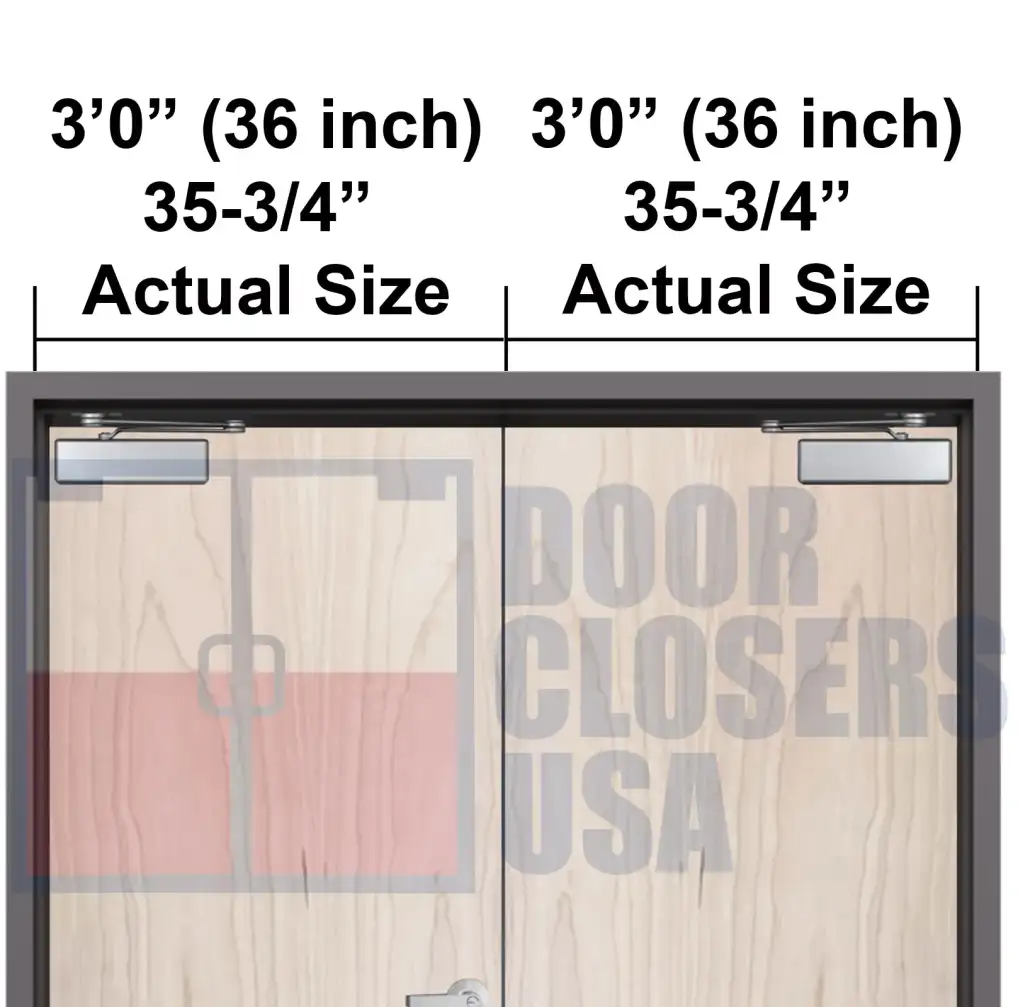 6'0" (two 36 inch doors)<br> Actual Width Each Door 35-13/16" Popular Choice
