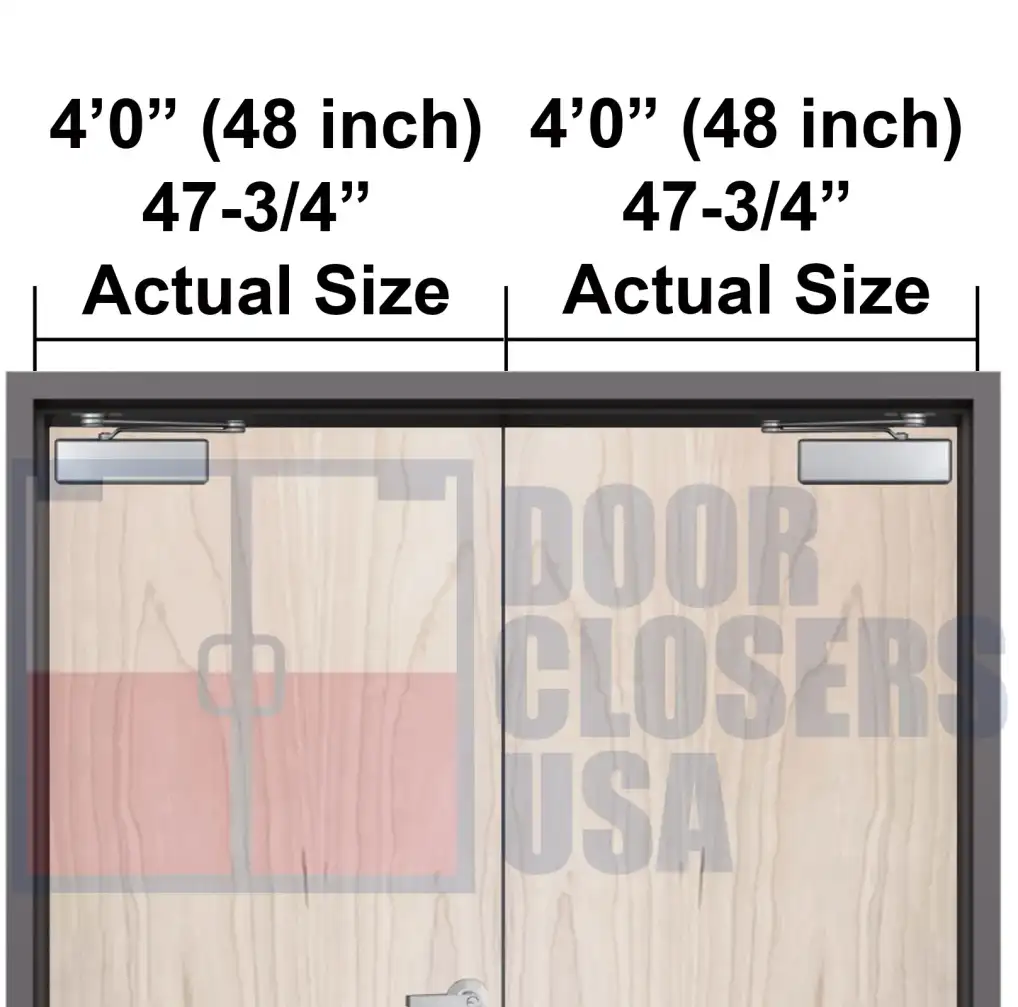 8'0" (two 48 inch doors)<br> Actual Width Each Door 47-13/16"